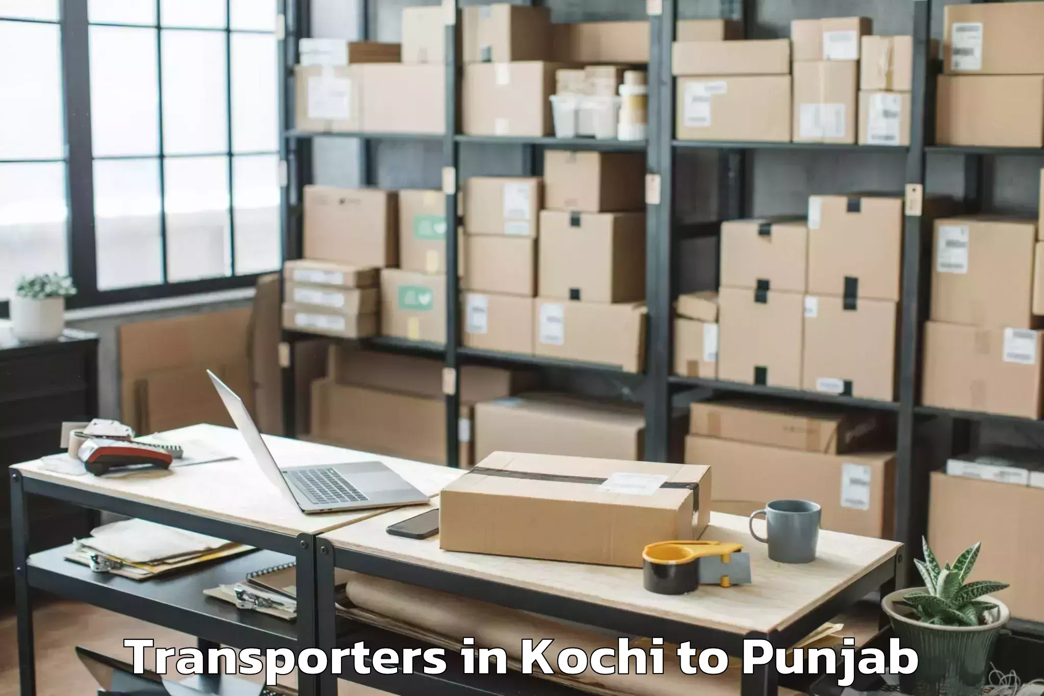 Easy Kochi to Raikot Transporters Booking